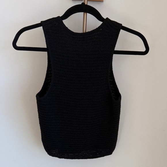 OAK + FORT Black Knit Tank Top - Picture 3 of 3